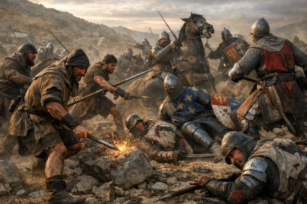 Els Almogàvers derroten la cavalleria francesa