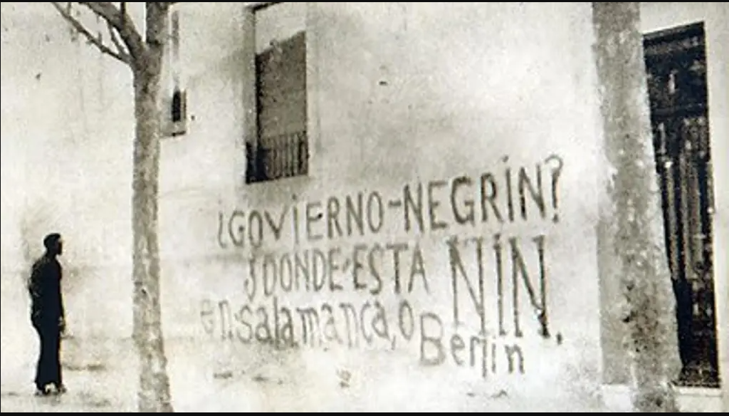 govierno negrin donde esta Nin