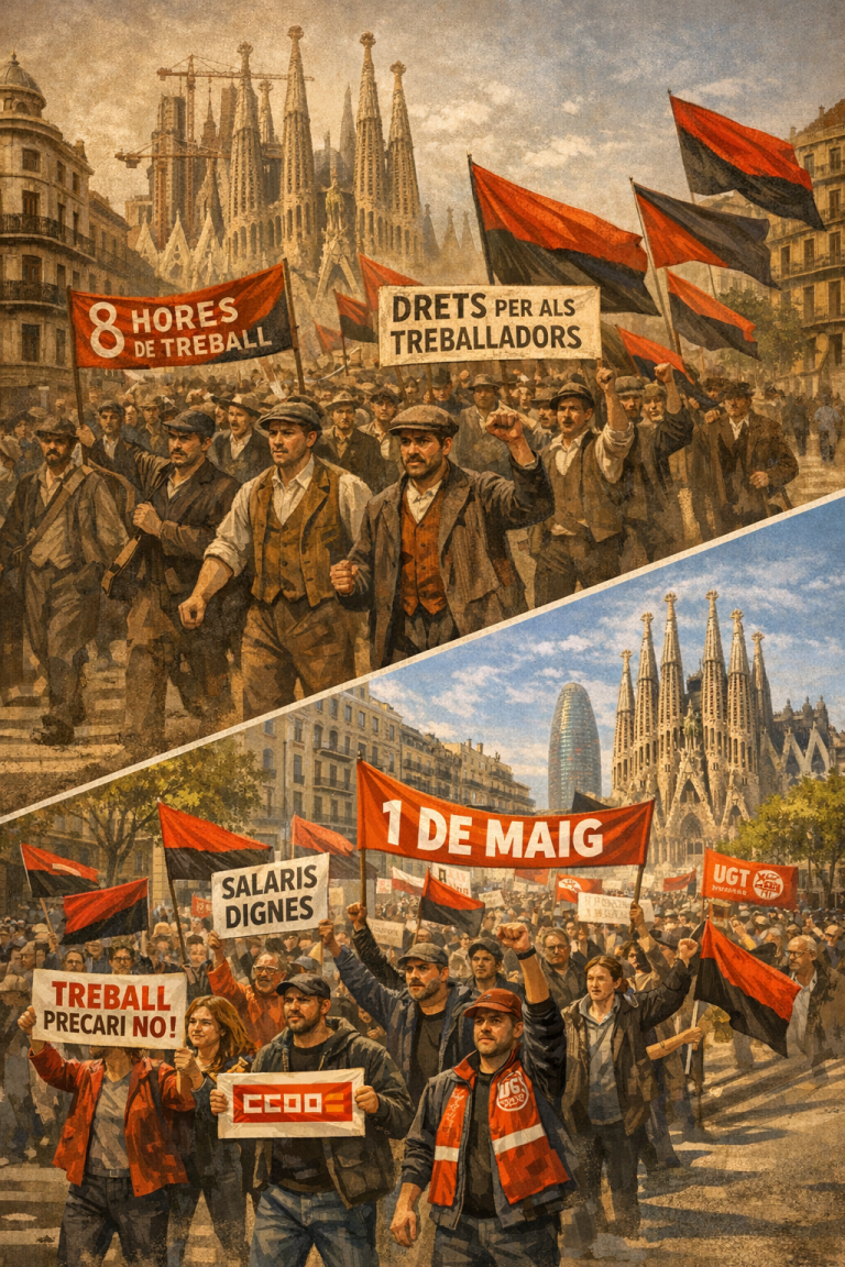 Protestes del 1r de Maig a Barcelona