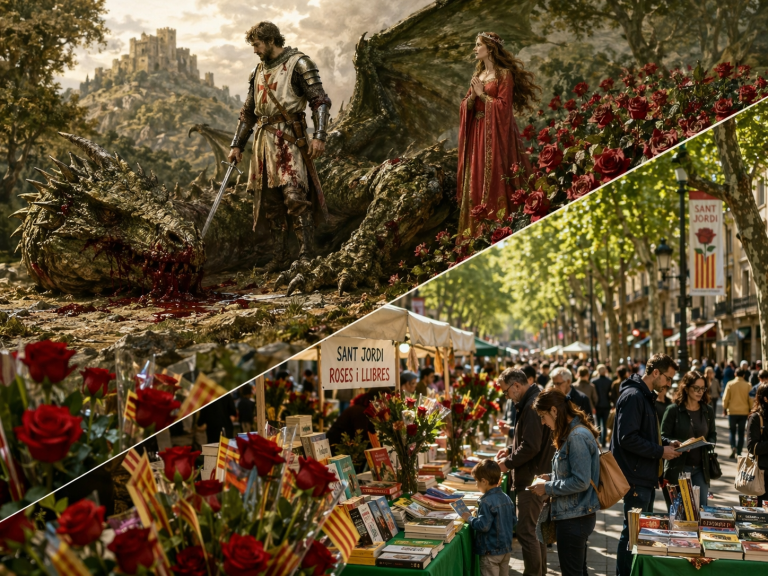 Sant Jordi el dia que Catalunya converteix l’amor i la cultura en una festa de país
